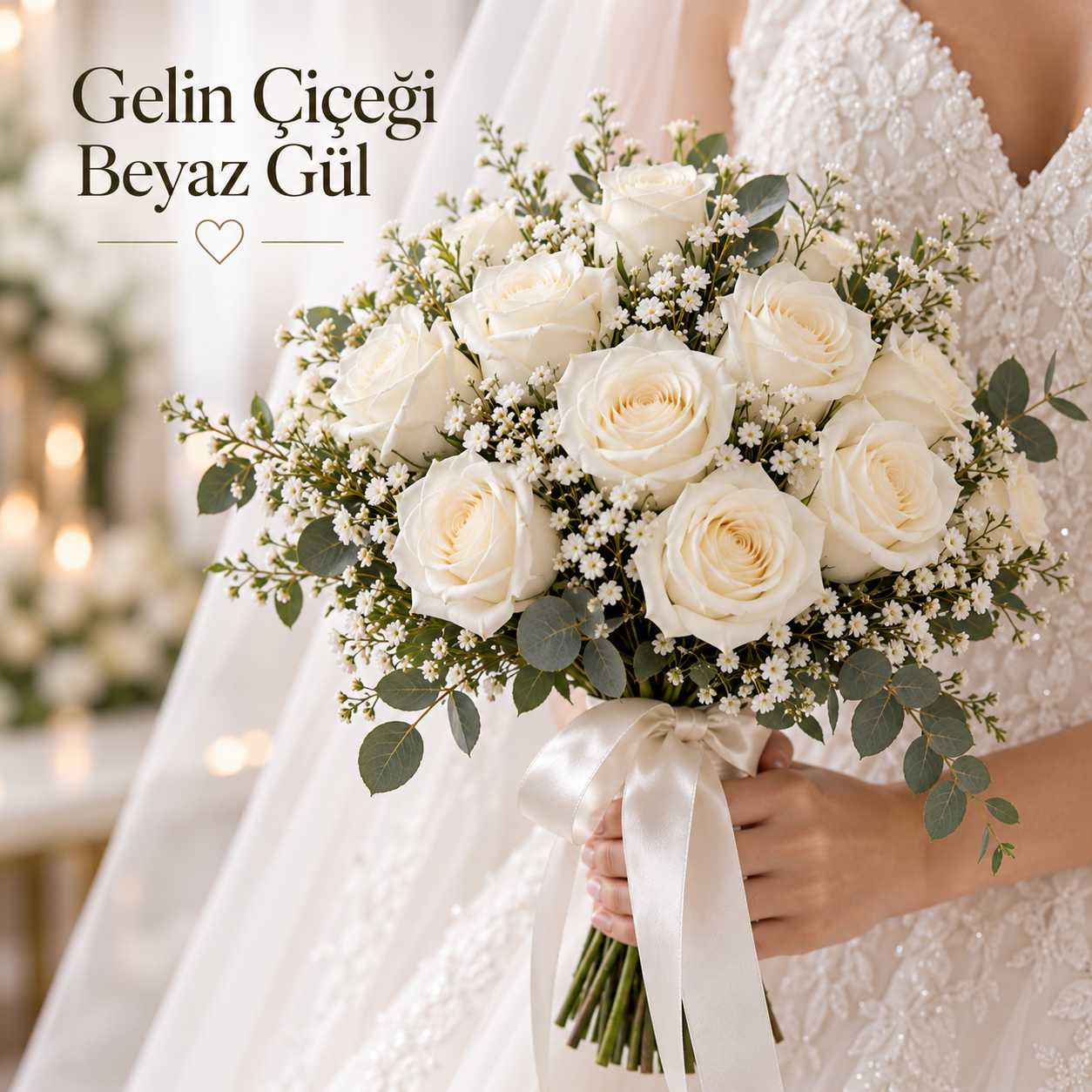 Gelin Çiçeği Beyaz Gül