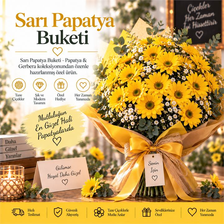 Sarı Papatya Buketi